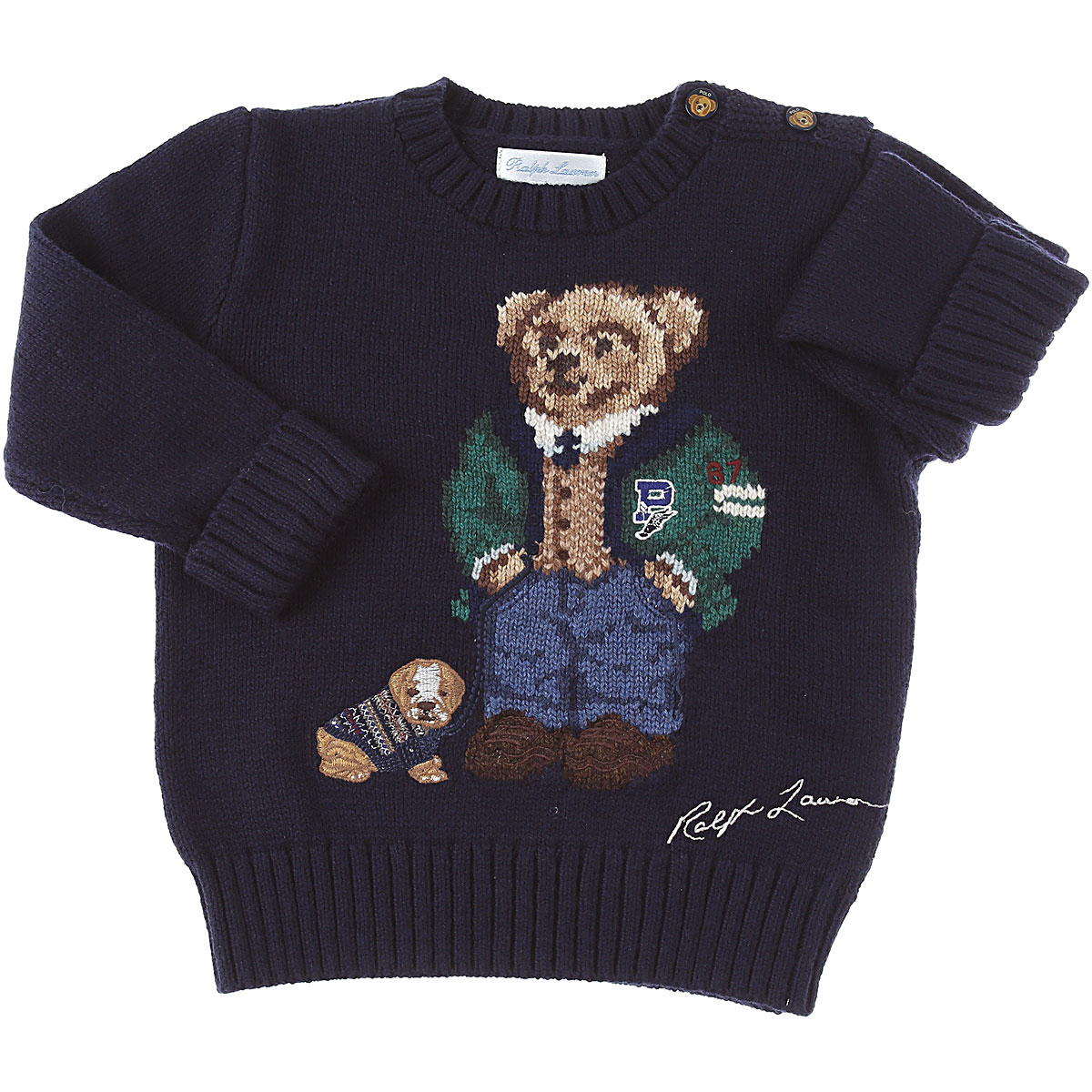 Ralph Lauren Baby Pullover für Jungen Günstig im Sale, Marine blau, Baumwolle, 2017, 12 M 18M 2Y 9M