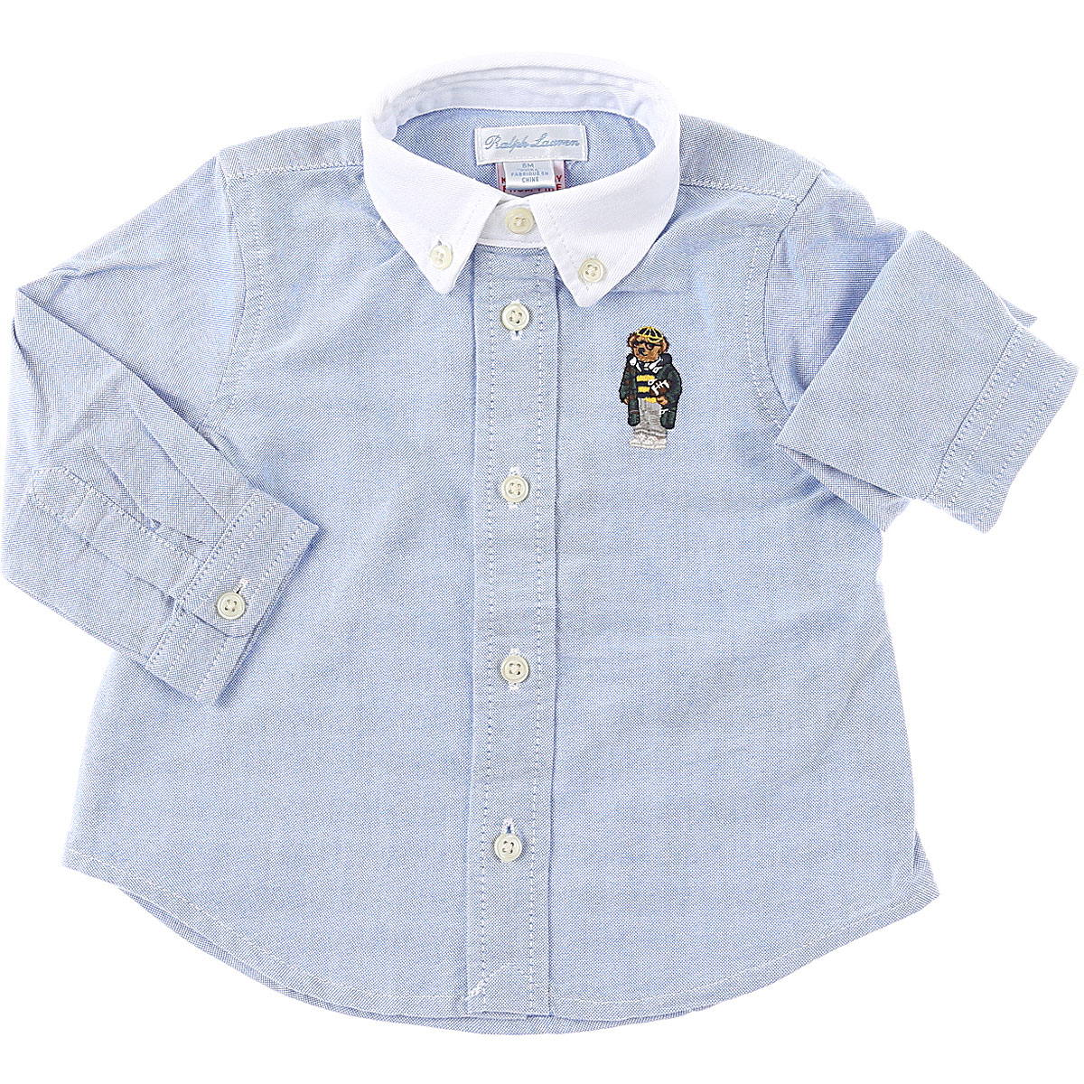 Ralph Lauren Baby Hemd für Jungen Günstig im Sale, Himmelblau, Baumwolle, 2017, 12 M 18M 6M