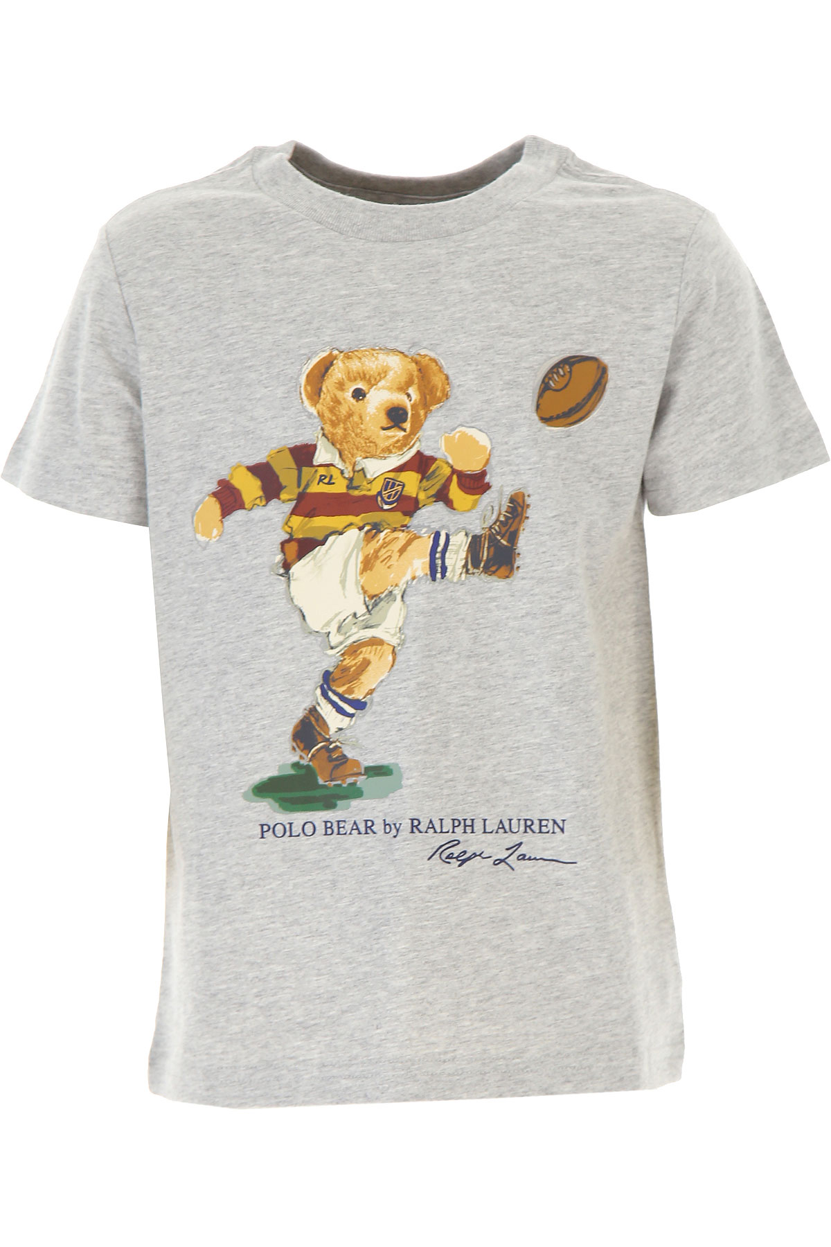 Ralph Lauren Kinder T-Shirt für Jungen Günstig im Sale, Grau, Baumwolle, 2017, 2Y 4Y