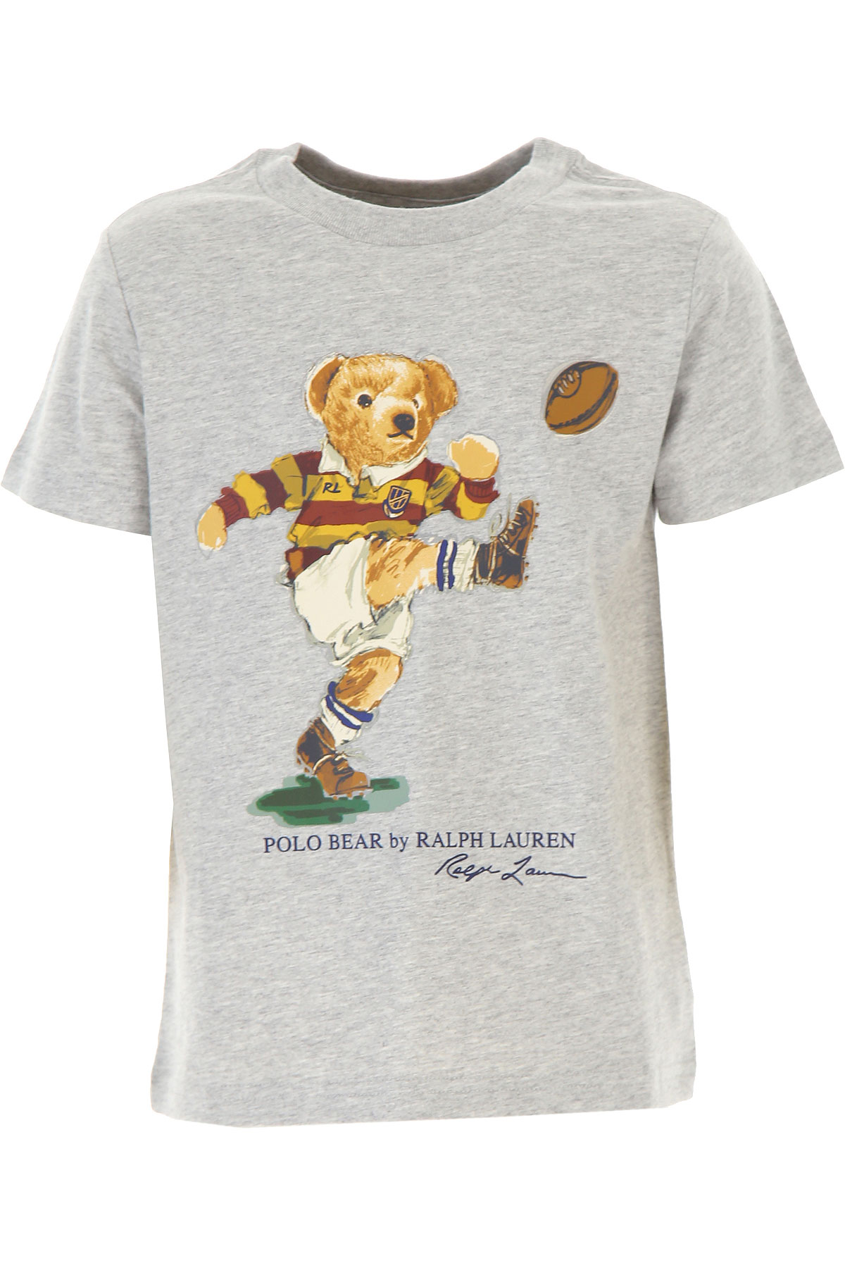 Ralph Lauren Kinder T-Shirt für Jungen Günstig im Sale, Grau, Baumwolle, 2017, 5Y 6Y
