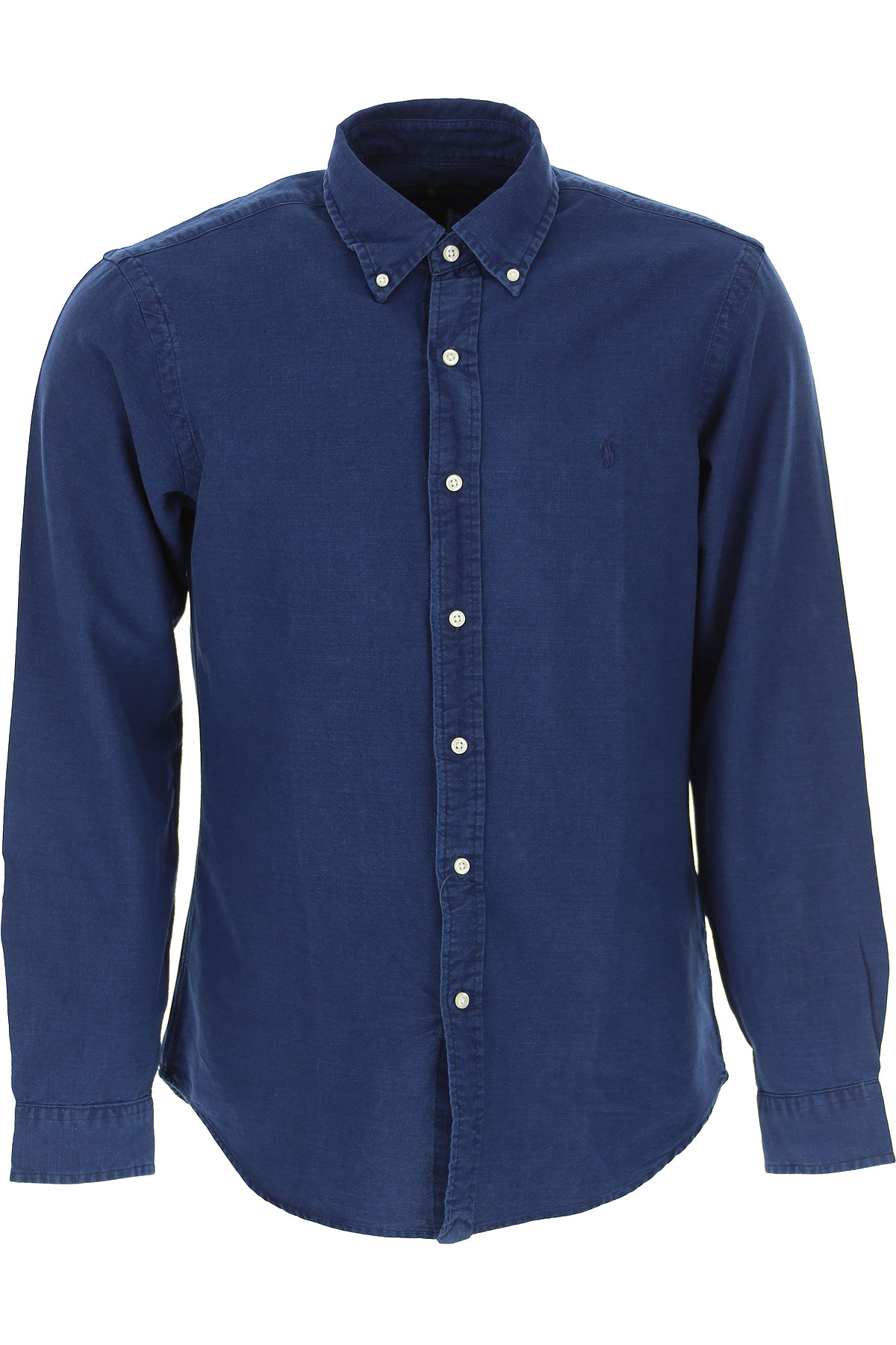 Ralph Lauren Hemde für Herren, Oberhemd Günstig im Sale, Indigo Blau, Baumwolle, 2017, L M S XL