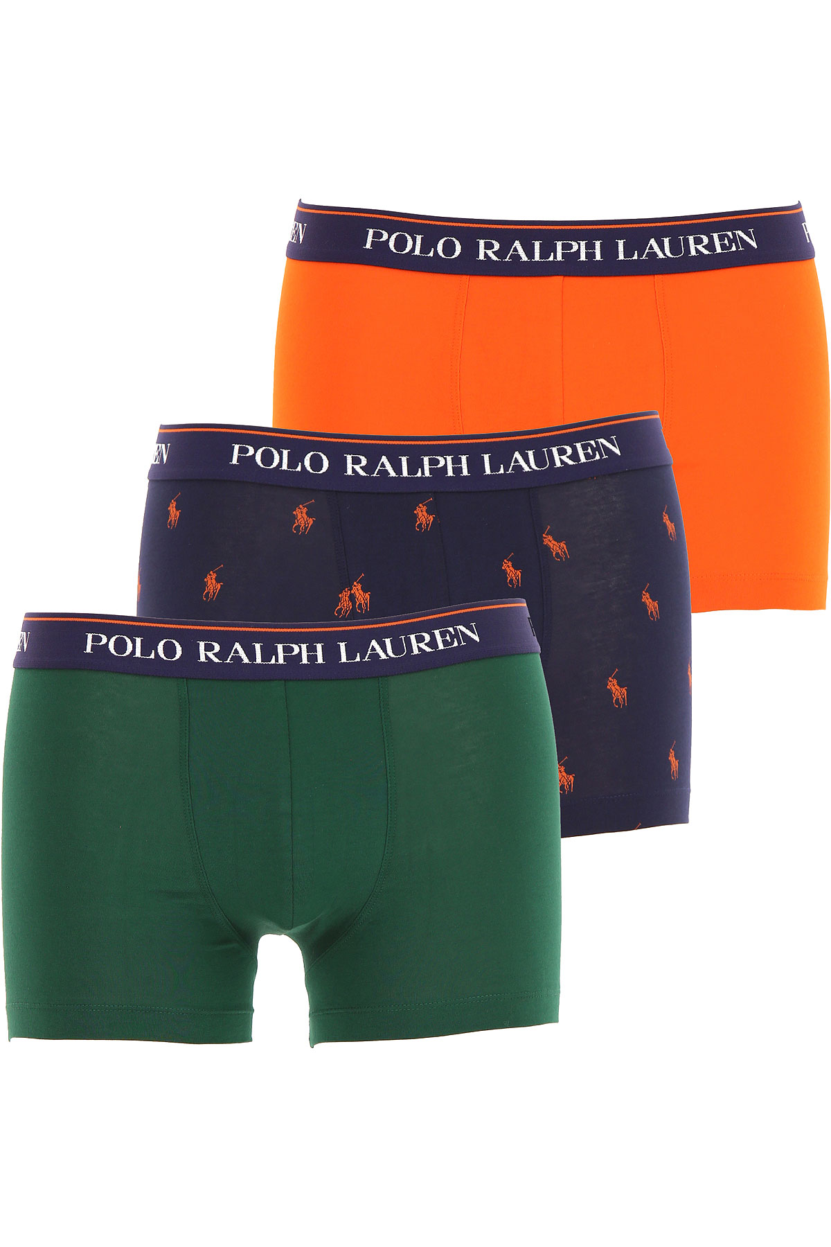 Ralph Lauren Boxer Shorts für Herren, Unterhose, Short, Boxer Günstig im Sale, 3 Pack, Waldgrün, Baumwolle, 2017, L M XL