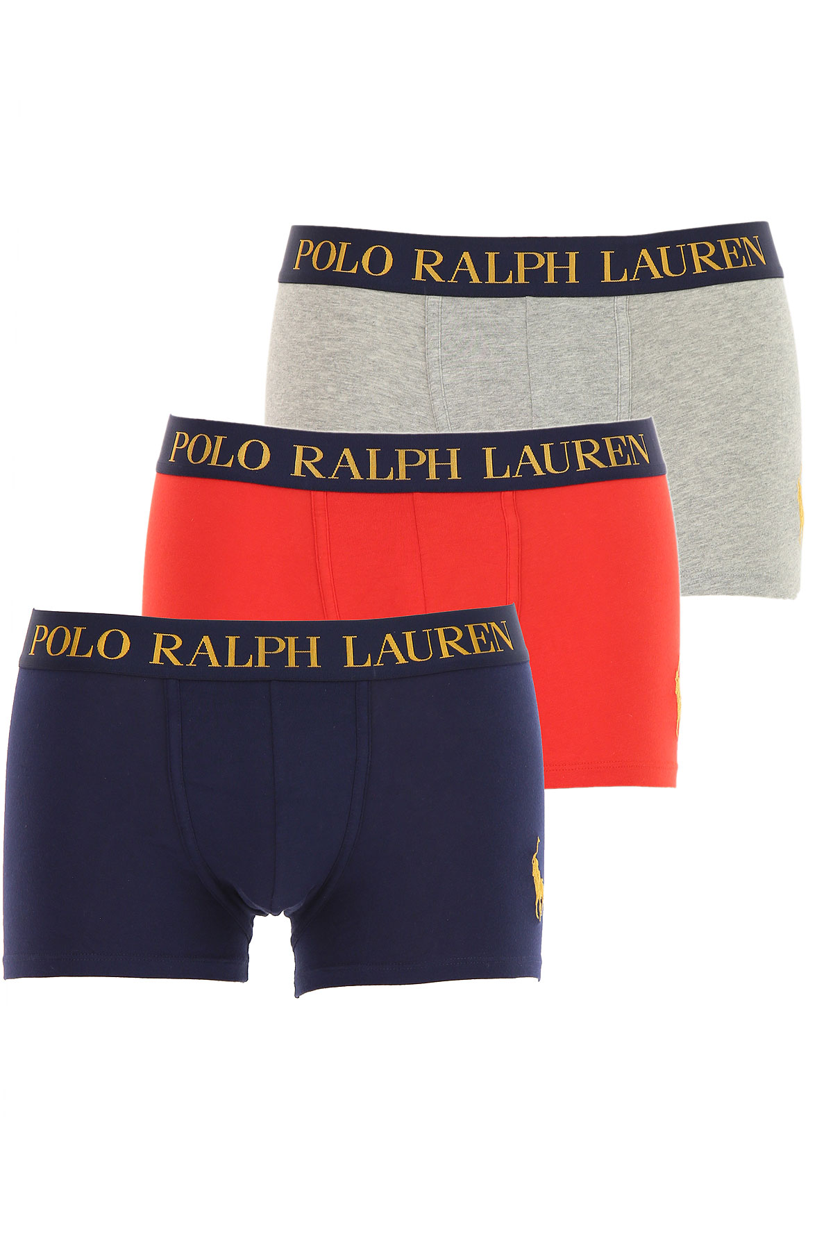 Ralph Lauren Boxer Shorts für Herren, Unterhose, Short, Boxer Günstig im Sale, 3 Pack, Dunkelblau, Baumwolle, 2017, L S XL