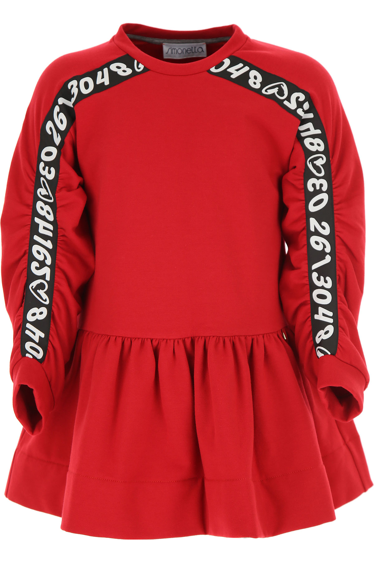 Simonetta Kleid für Mädchen Günstig im Sale, Rot, Baumwolle, 2017, 2Y 4Y 6Y