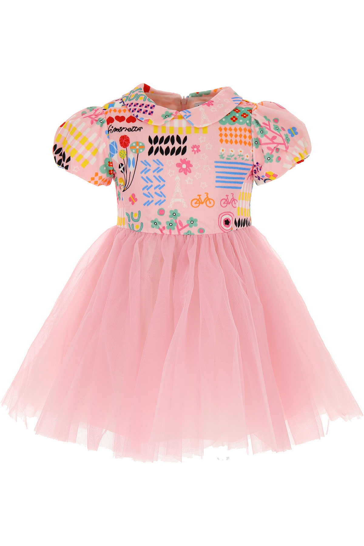 Simonetta Kleid für Mädchen Günstig im Sale, Pink, Baumwolle, 2017, 2Y 3Y
