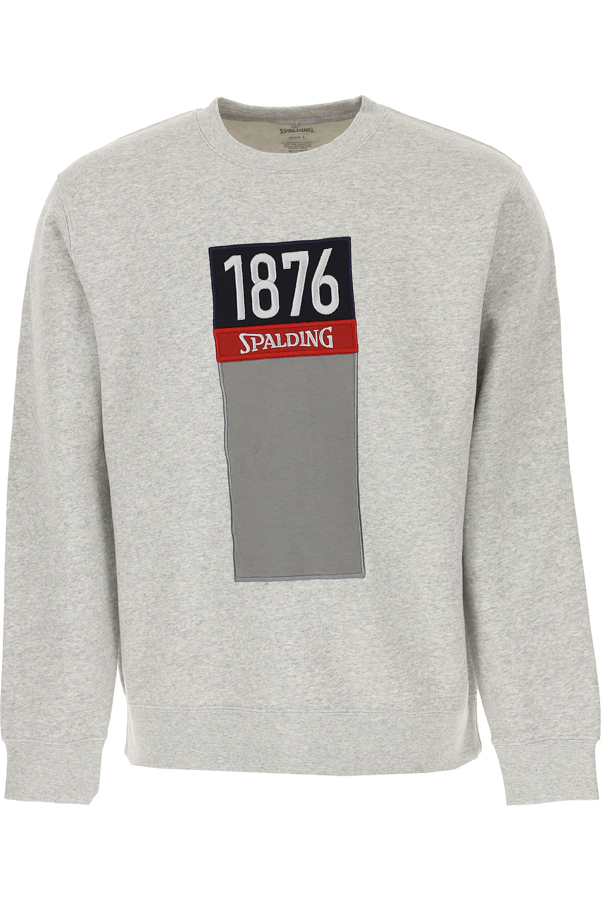 Spalding Sweatshirt für Herren, Kapuzenpulli, Hoodie, Sweats Günstig im Sale, Grau Melange, Baumwolle, 2017, L M XL XXL