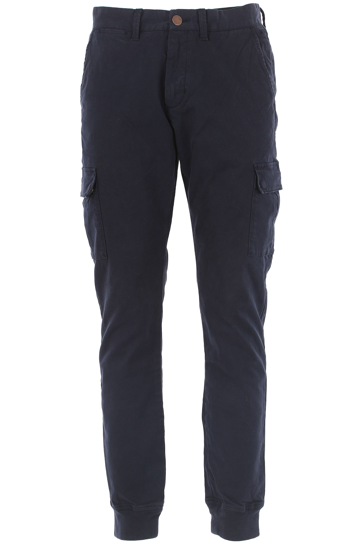 Sun68 Pantalon Homme Outlet, Military Cuff, Bleu marine, Coton, 2017, 48 49