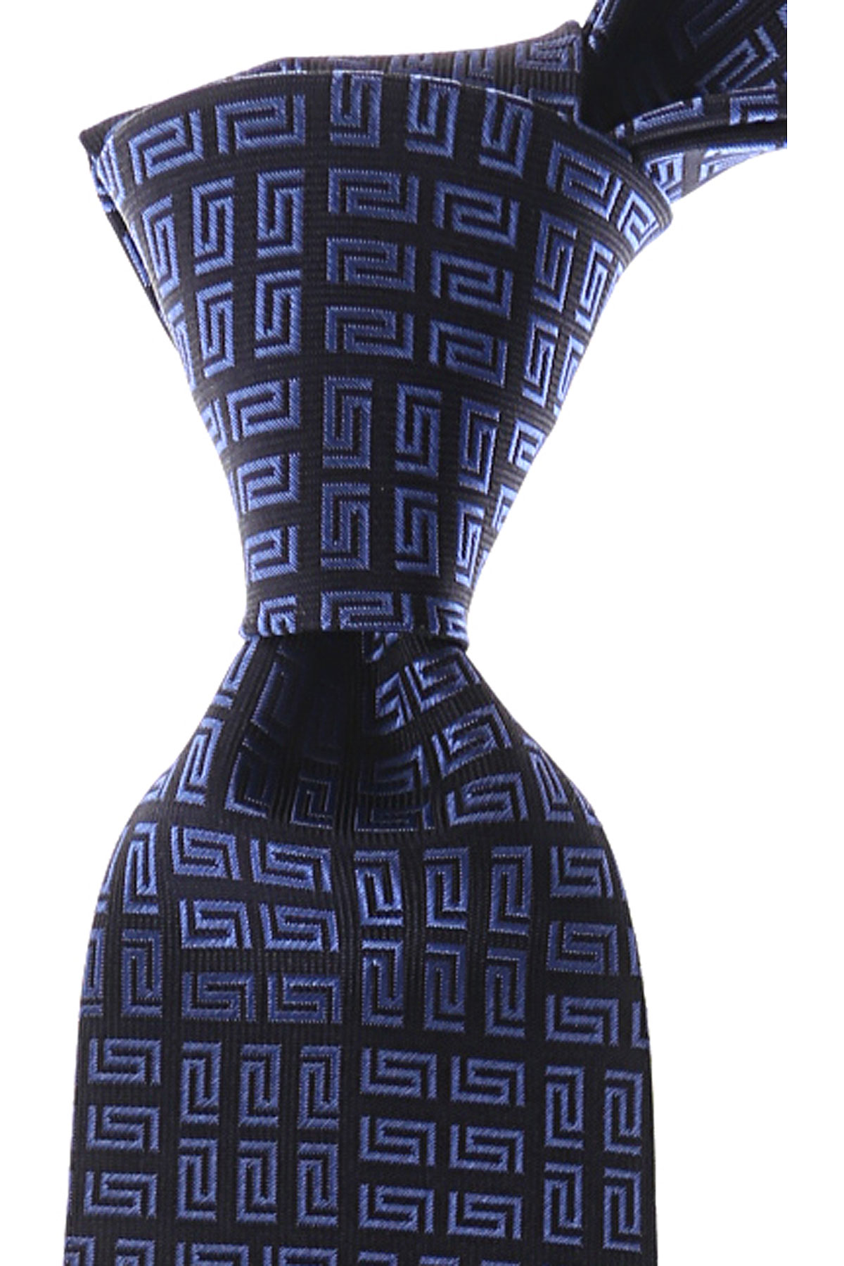 Cravates Gianni Versace , Bleu nuit, Soie, 2017