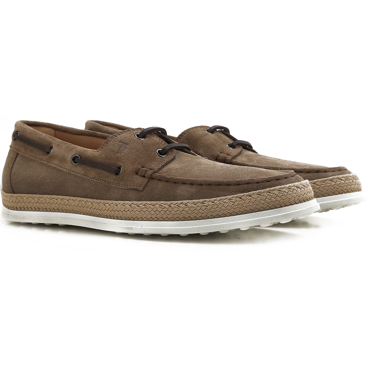 Tod's Chaussure Bateau Homme, Chaussures Dockside, Taupe, Daim, 2017, 39.5 40 41 41.5 42 43 44.5