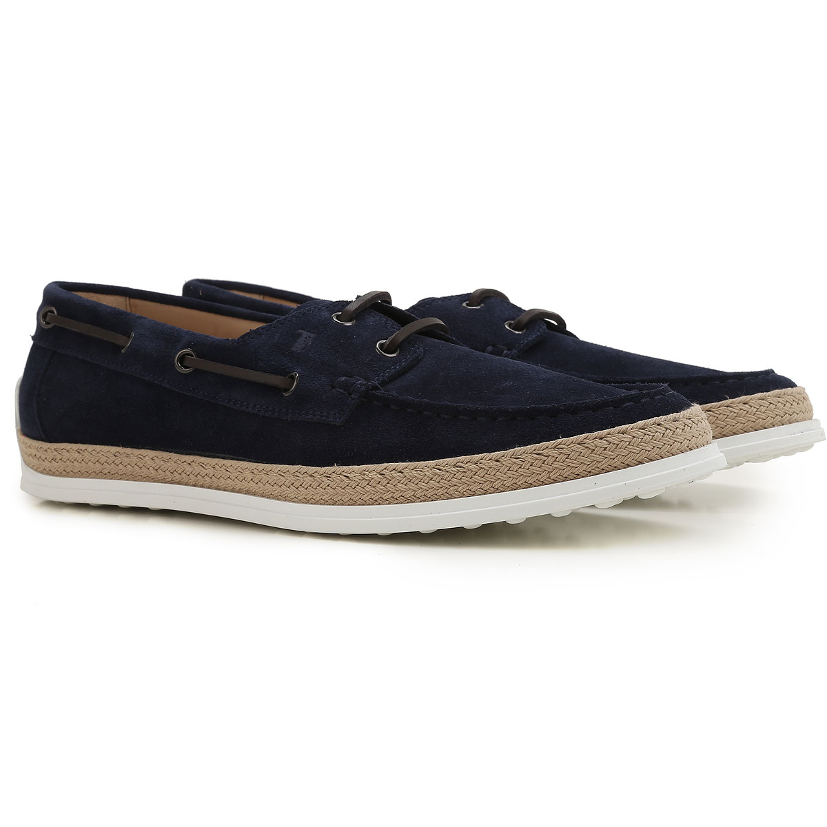 Tod's Chaussure Bateau Homme, Chaussures Dockside Outlet, Bleu marine, Daim, 2017, 40 41 41.5