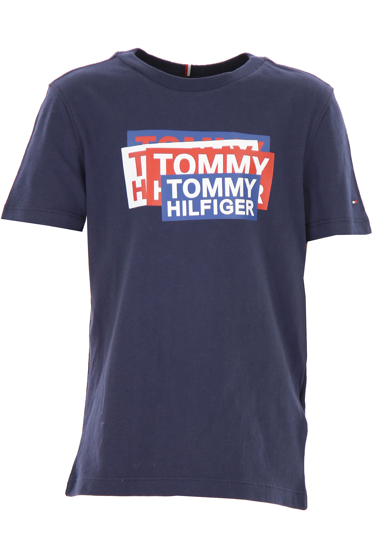 Tommy Hilfiger Kinder T-Shirt für Jungen Günstig im Sale, Blau, Baumwolle, 2017, 10Y 12Y 8Y