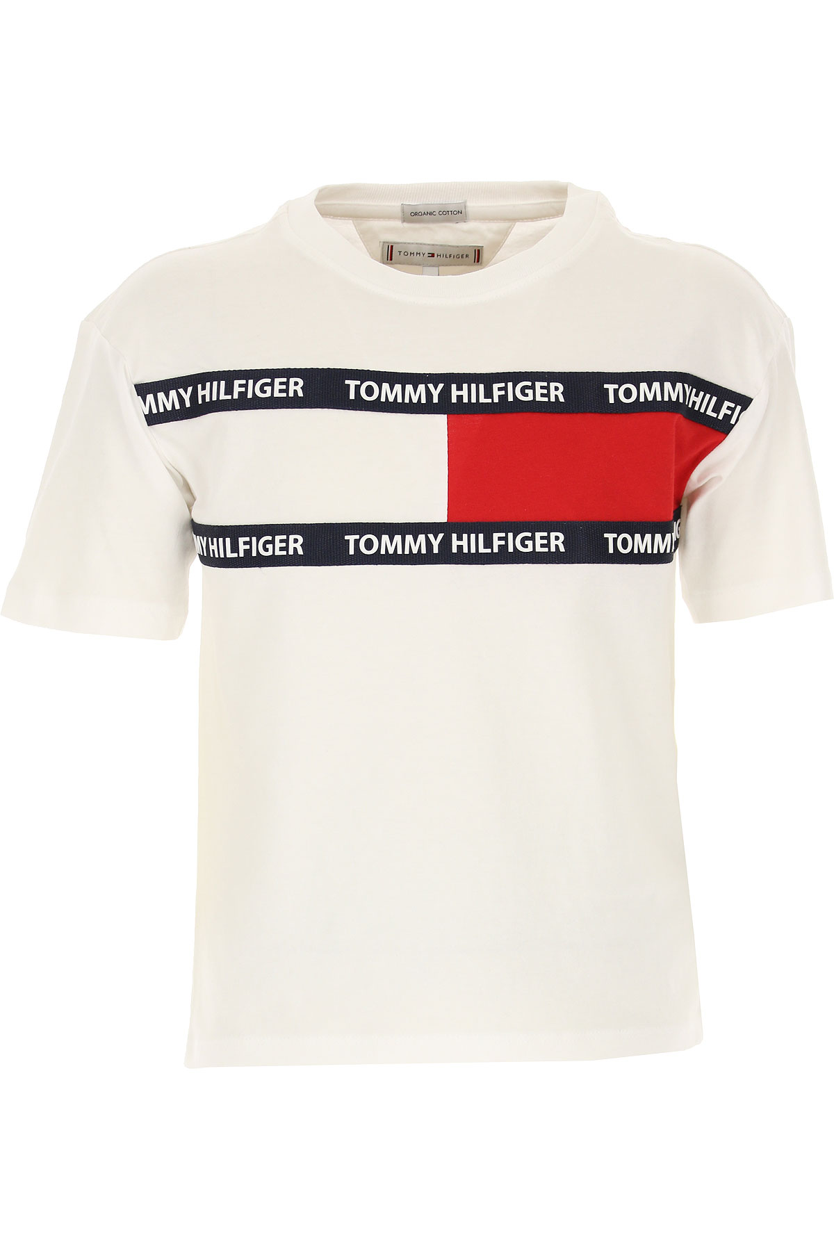 Tommy Hilfiger Kinder T-Shirt für Jungen Günstig im Sale, Weiss, Baumwolle, 2017, 10Y 12Y 4Y