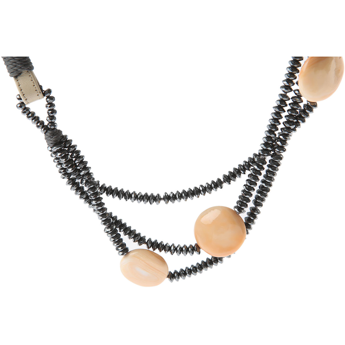 Italian Finest Jewelry Halskette für Damen, Leder, 2017