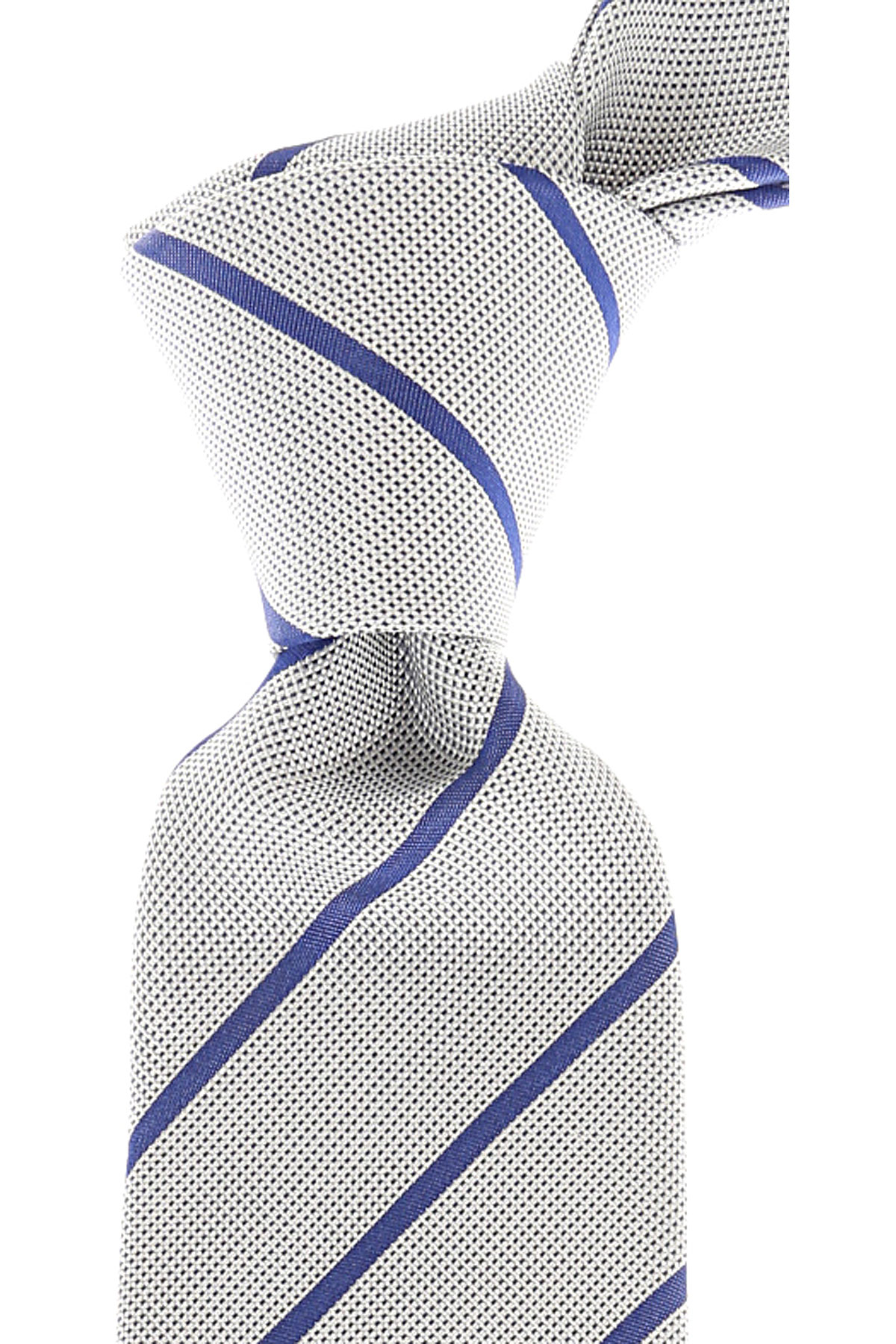 Cravates Valentino , Gris argent, Soie, 2017