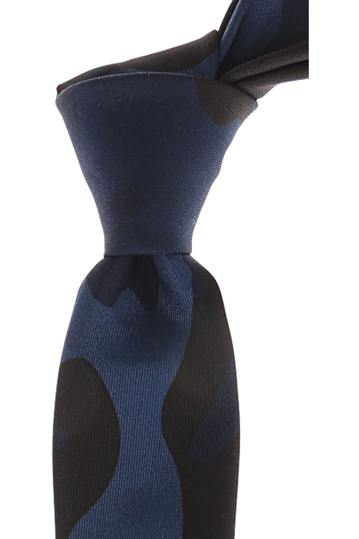 Cravates Valentino , Bleu camouflage, Soie, 2017