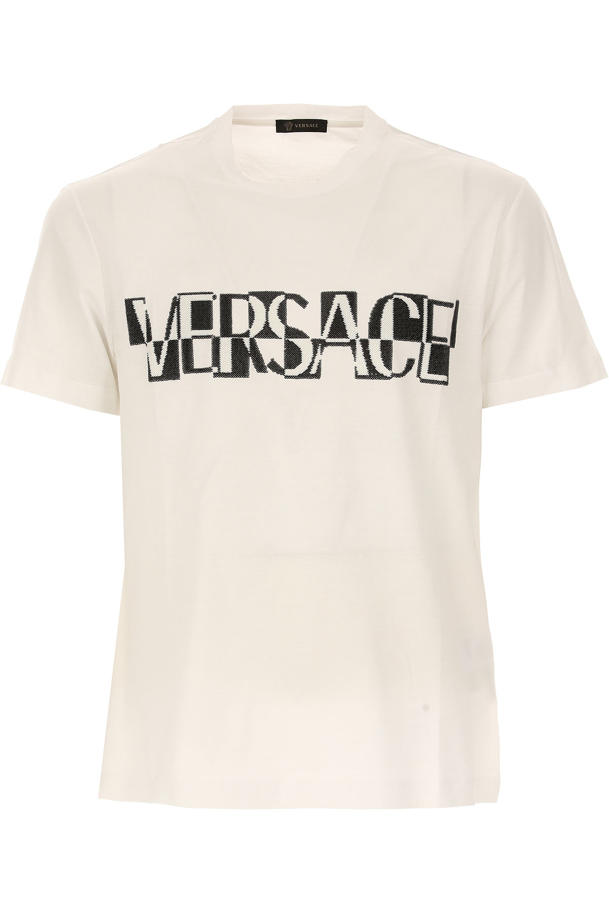 Versace T-shirt Homme Outlet, Blanc, Coton, 2017, L M XL