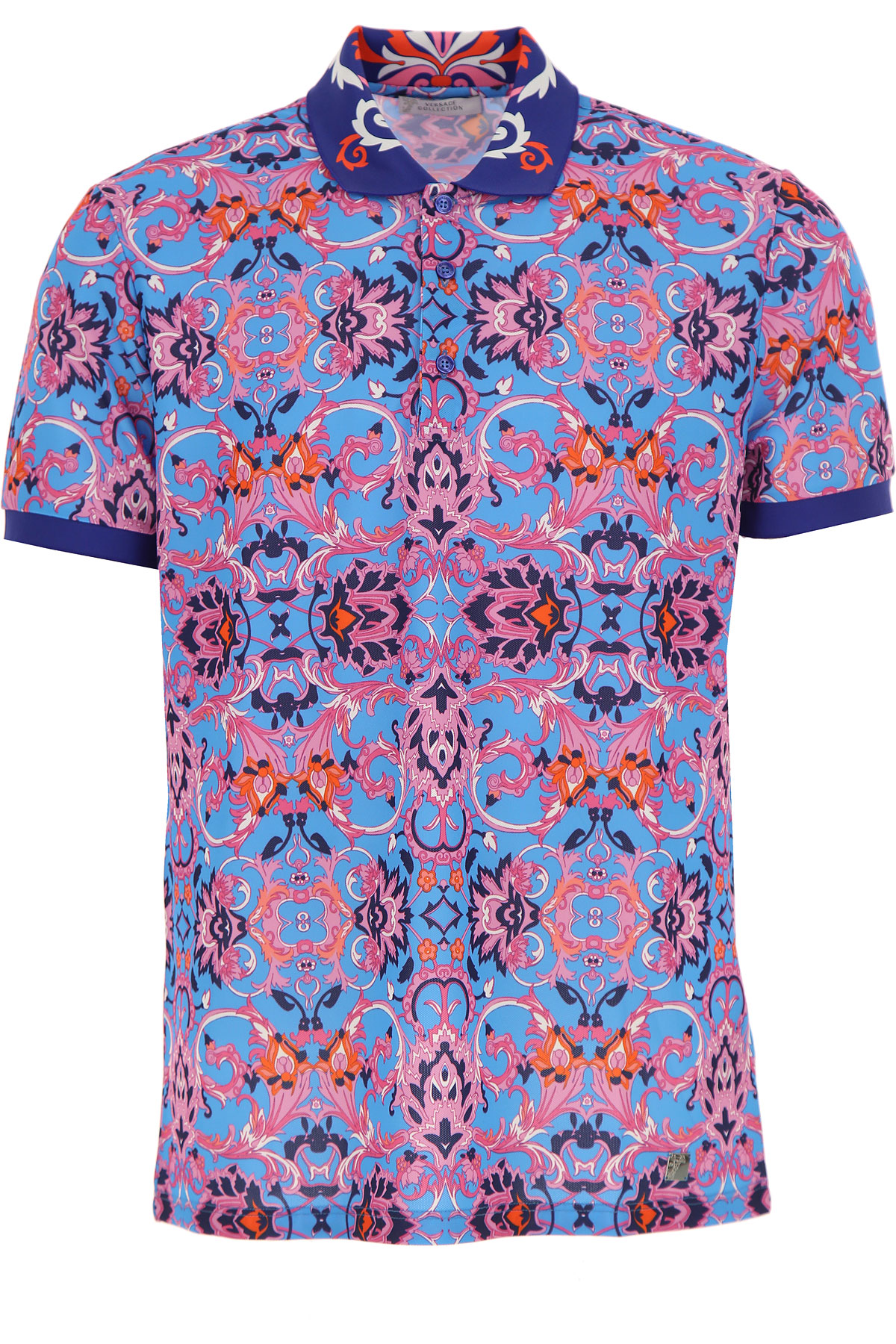 Versace Polo Homme, Versace Collection, Bluette, Polyester, 2017, L M S XL