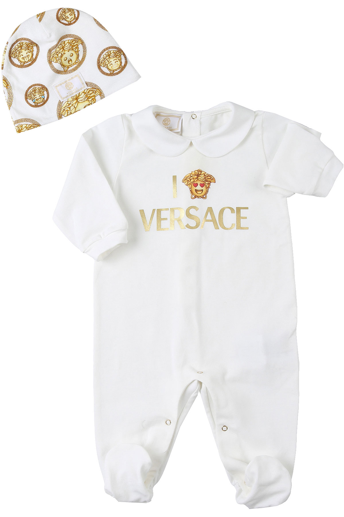 Versace Baby Set für Jungen Günstig im Sale, Weiss, Baumwolle, 2017, 3M 6M