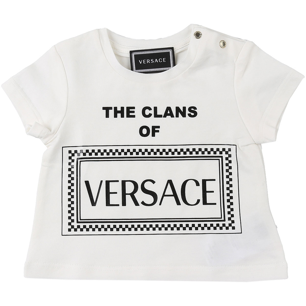 Versace Baby T-Shirt für Mädchen Günstig im Sale, Weiss, Baumwolle, 2017, 12M 18M 24M 6M 9M