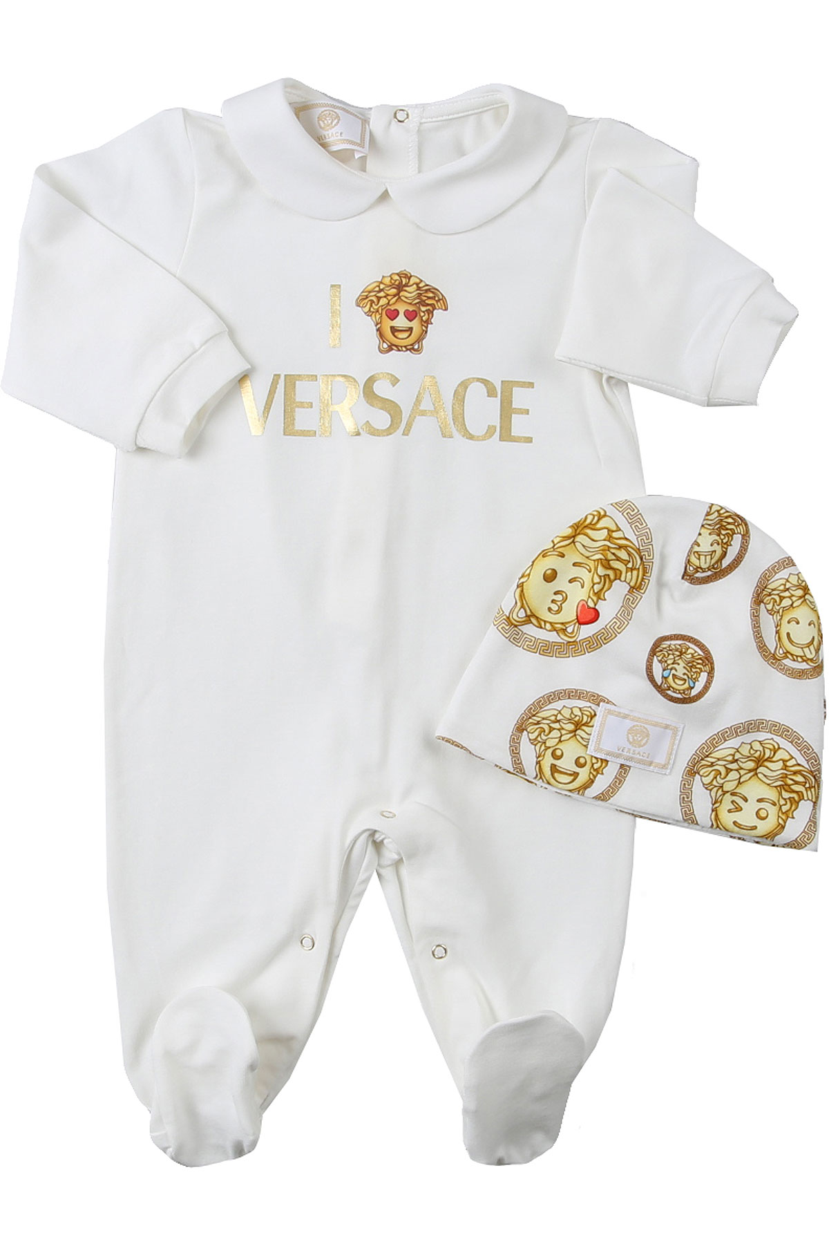 Versace Baby Set für Mädchen Günstig im Sale, Weiss, Baumwolle, 2017, 12M 6M