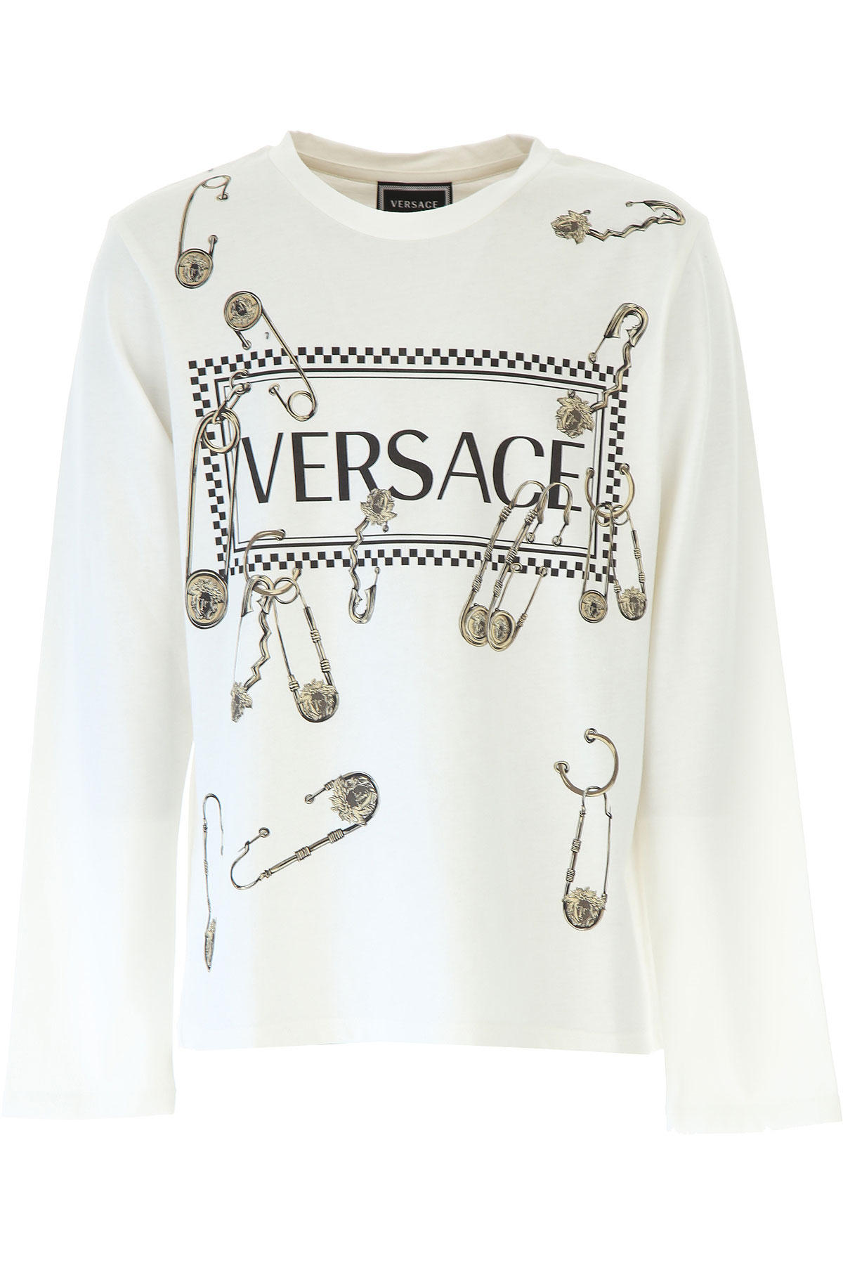 Versace Kinder T-Shirt für Jungen Günstig im Sale, Weiss, Baumwolle, 2017, 10Y 12Y 8Y