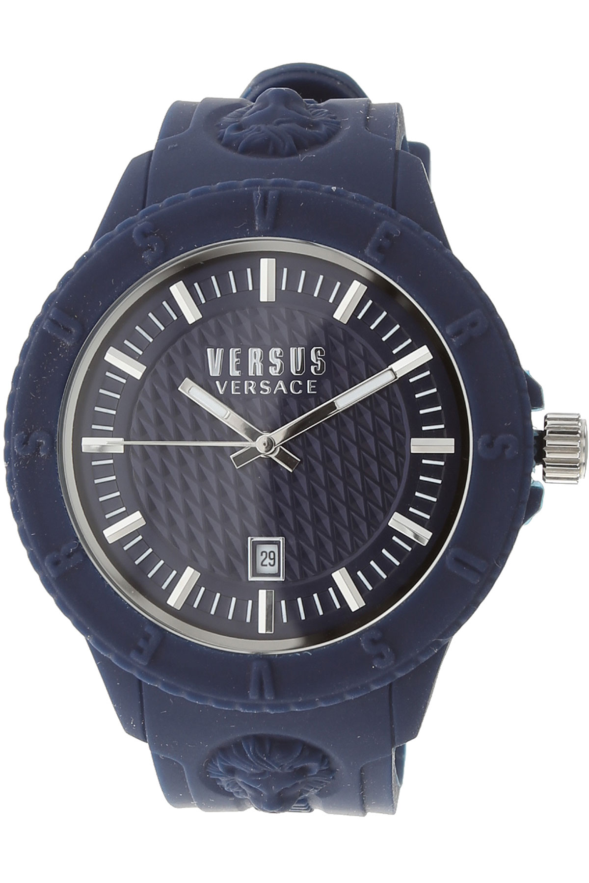 Versace Uhr für Damen, Chronometer, Zeitmesser Günstig im Outlet Sale, Blau, Gummi, 2017