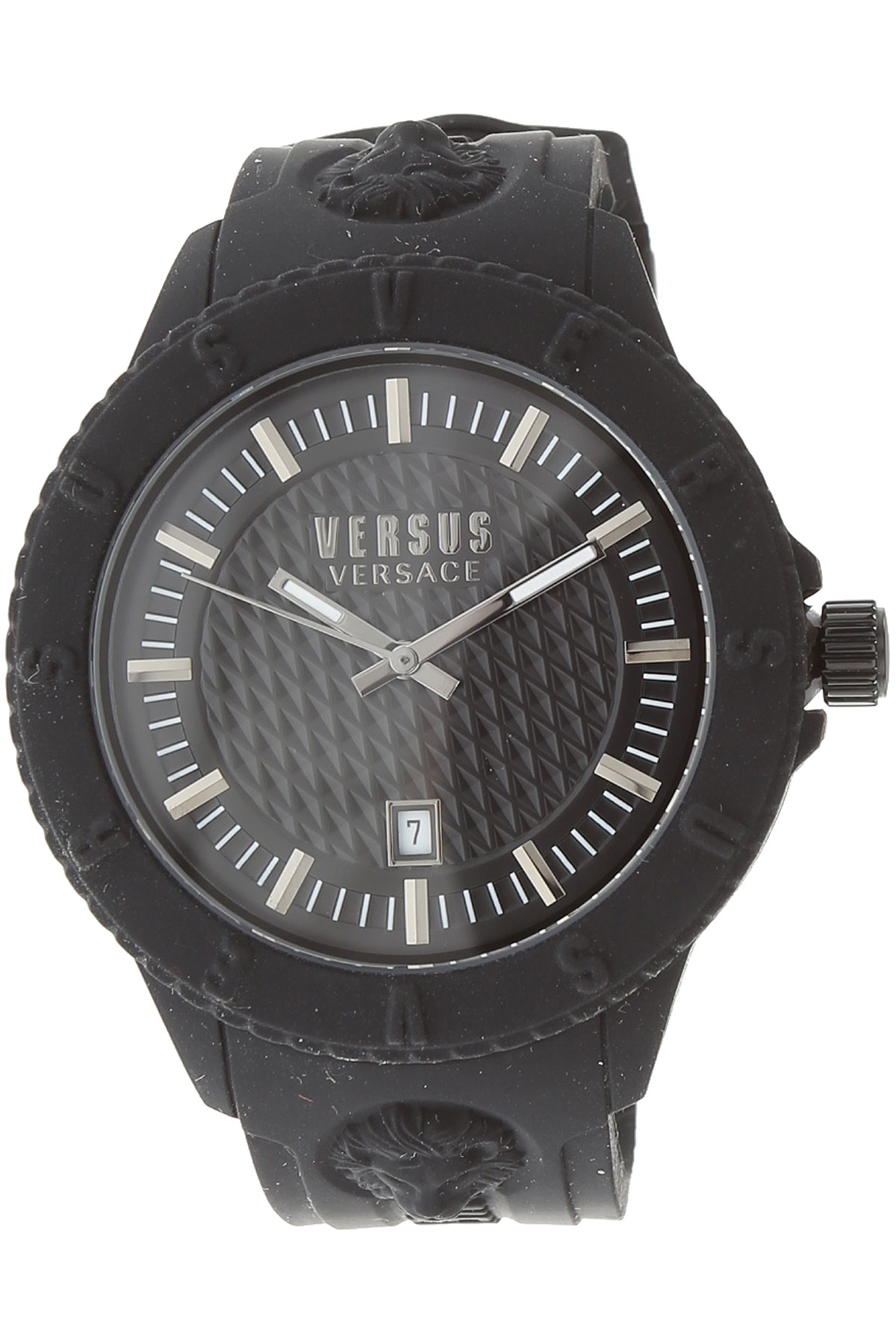 Versace Uhr für Damen, Chronometer, Zeitmesser Günstig im Outlet Sale, Schwarz, Gummi, 2017