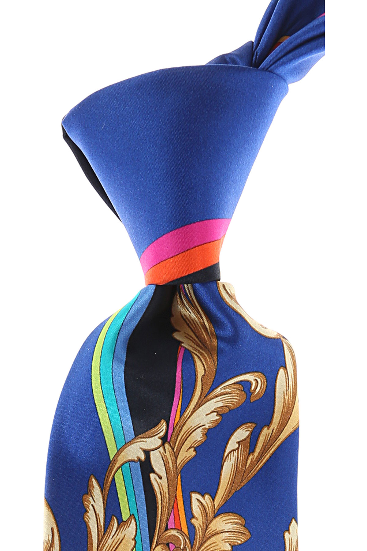 Cravates Pancaldi , Bleu électrique, Soie, 2017