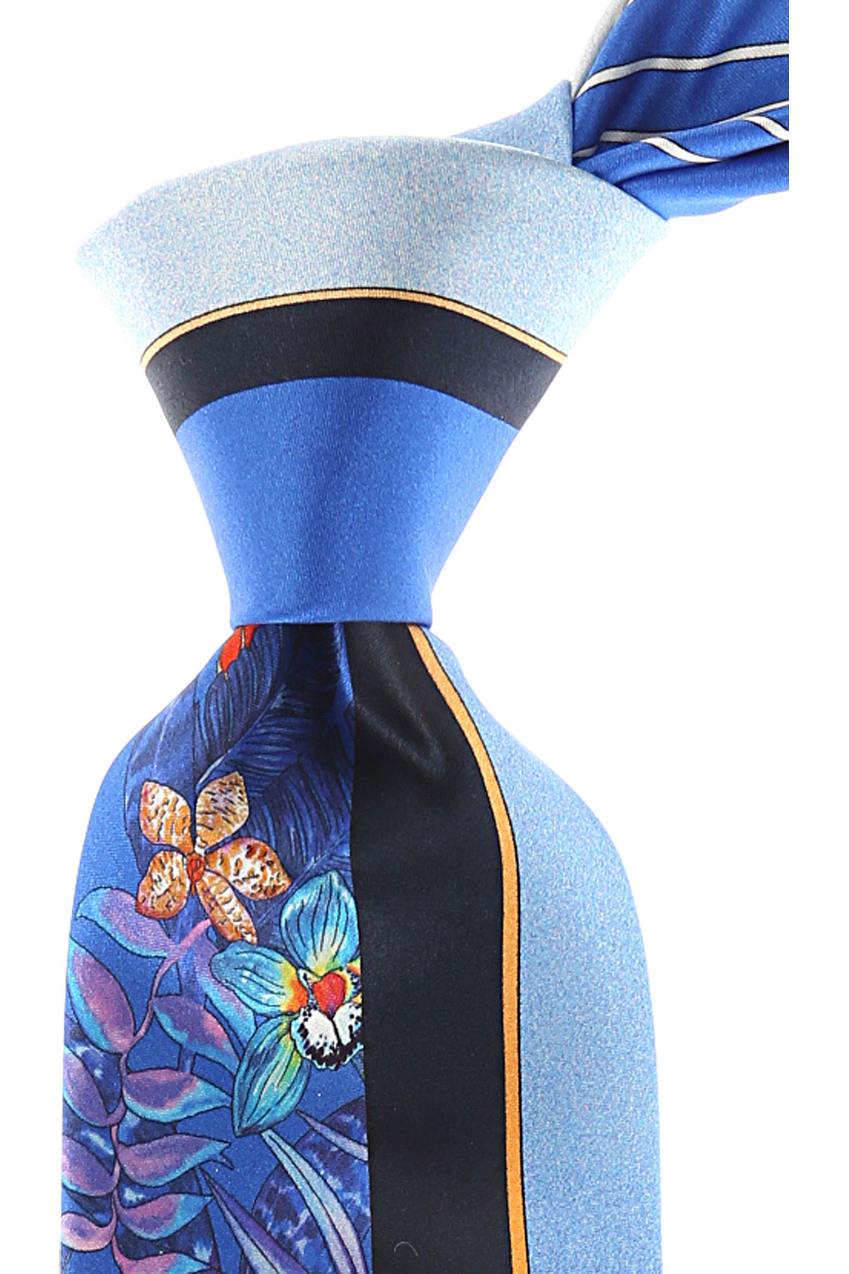 Cravates Pancaldi , Bleu électrique, Soie, 2017