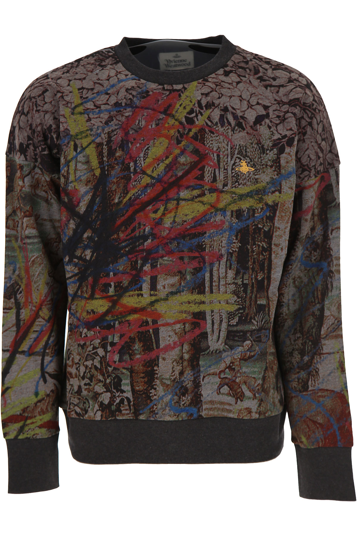 Vivienne Westwood Sweatshirt für Herren, Kapuzenpulli, Hoodie, Sweats Günstig im Sale, Anthrazit, Baumwolle, 2017, M XL