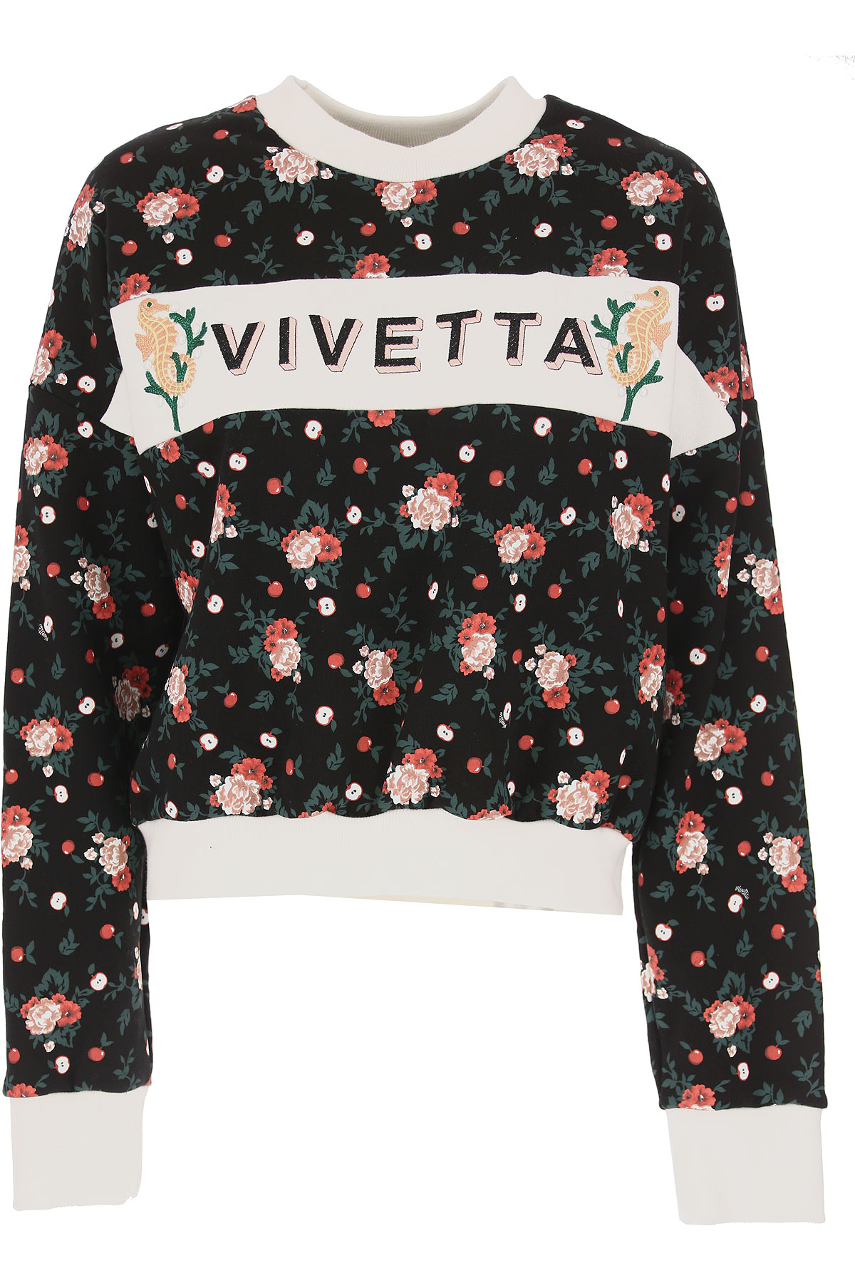 Vivetta Sweatshirt for Women , Noir, Coton, 2017, 38 40
