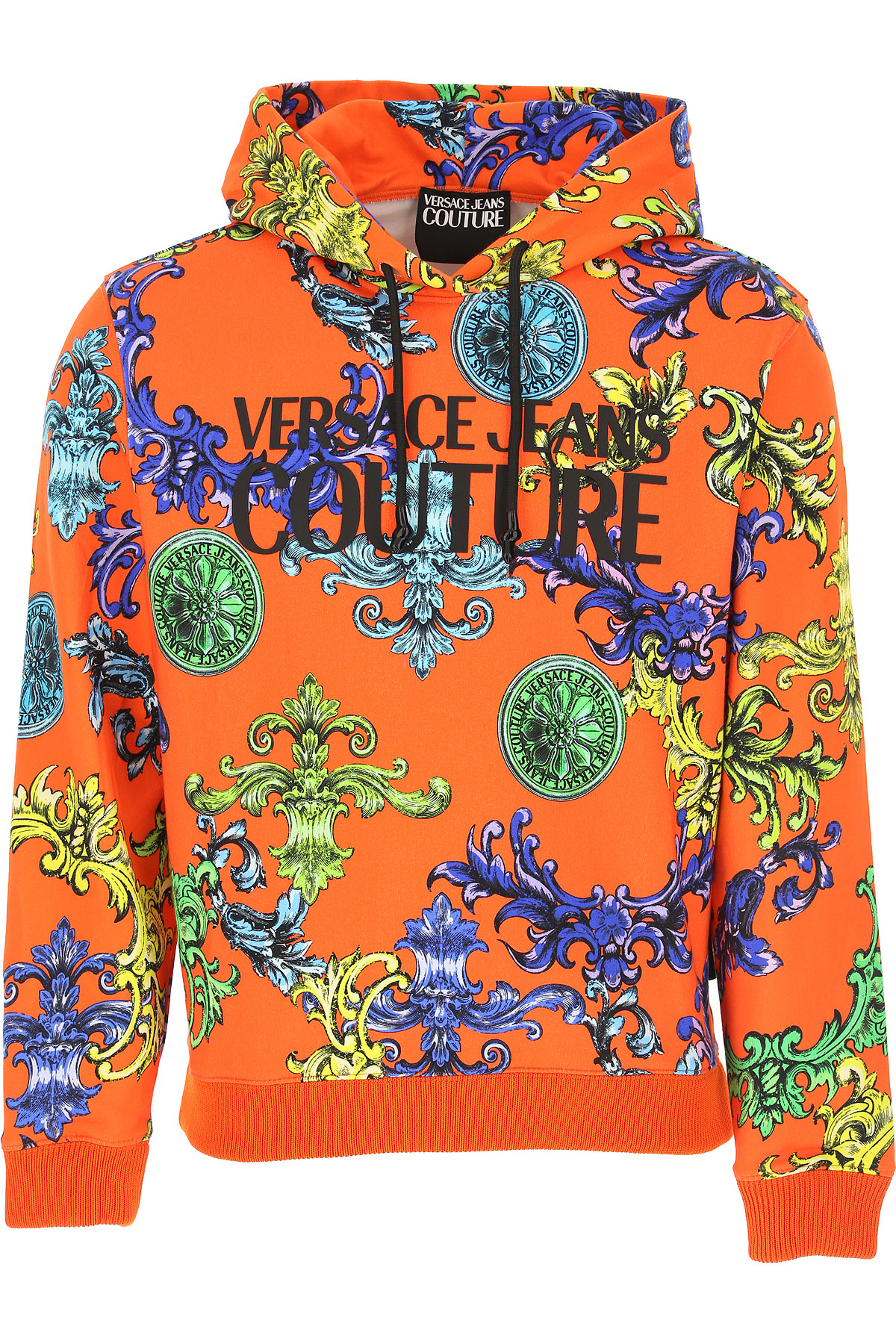 Versace Jeans Couture Sweatshirt für Herren, Kapuzenpulli, Hoodie, Sweats Günstig im Sale, Leuchtendes Chinesisches Rot, Baumwolle, 2017, L S