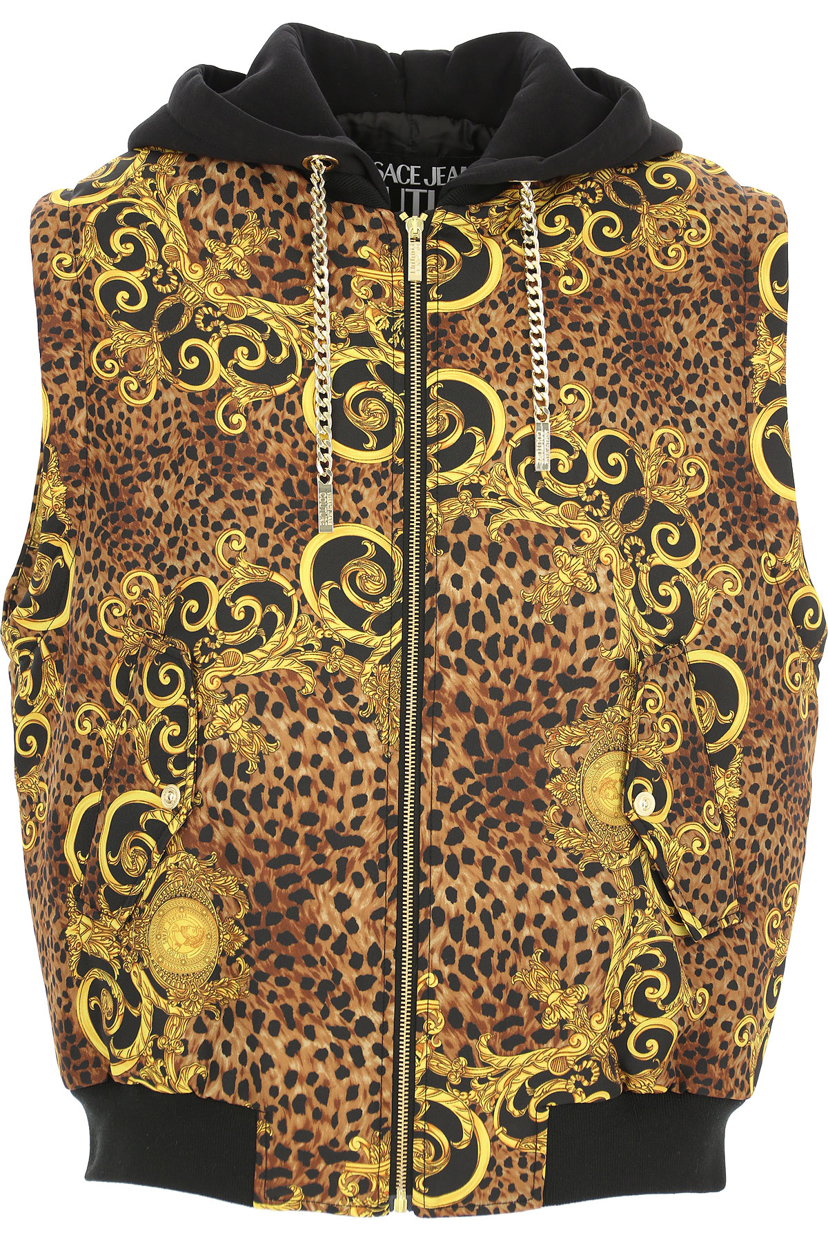 Versace Jeans Couture Jacke für Herren Günstig im Sale, Leopardenbraun, Polyester, 2017, L S XL