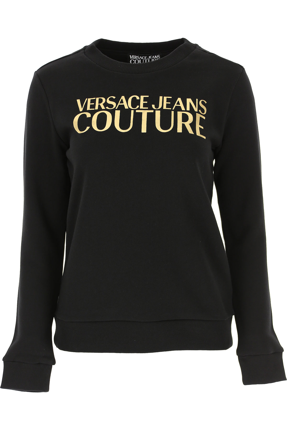 Versace Jeans Couture Sweatshirt für Damen, Kapuzenpulli, Hoodie, Sweats Günstig im Sale, Schwarz, Baumwolle, 2017, 38 44