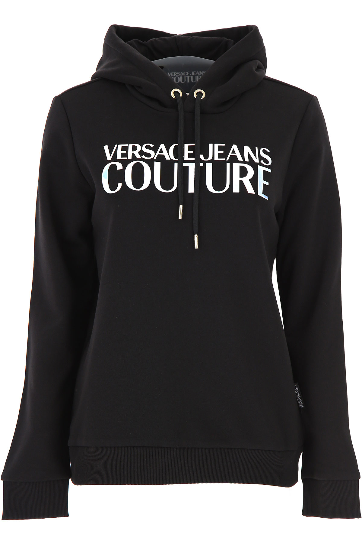Versace Jeans Couture Sweatshirt für Damen, Kapuzenpulli, Hoodie, Sweats Günstig im Sale, Schwarz, Baumwolle, 2017, 44 M