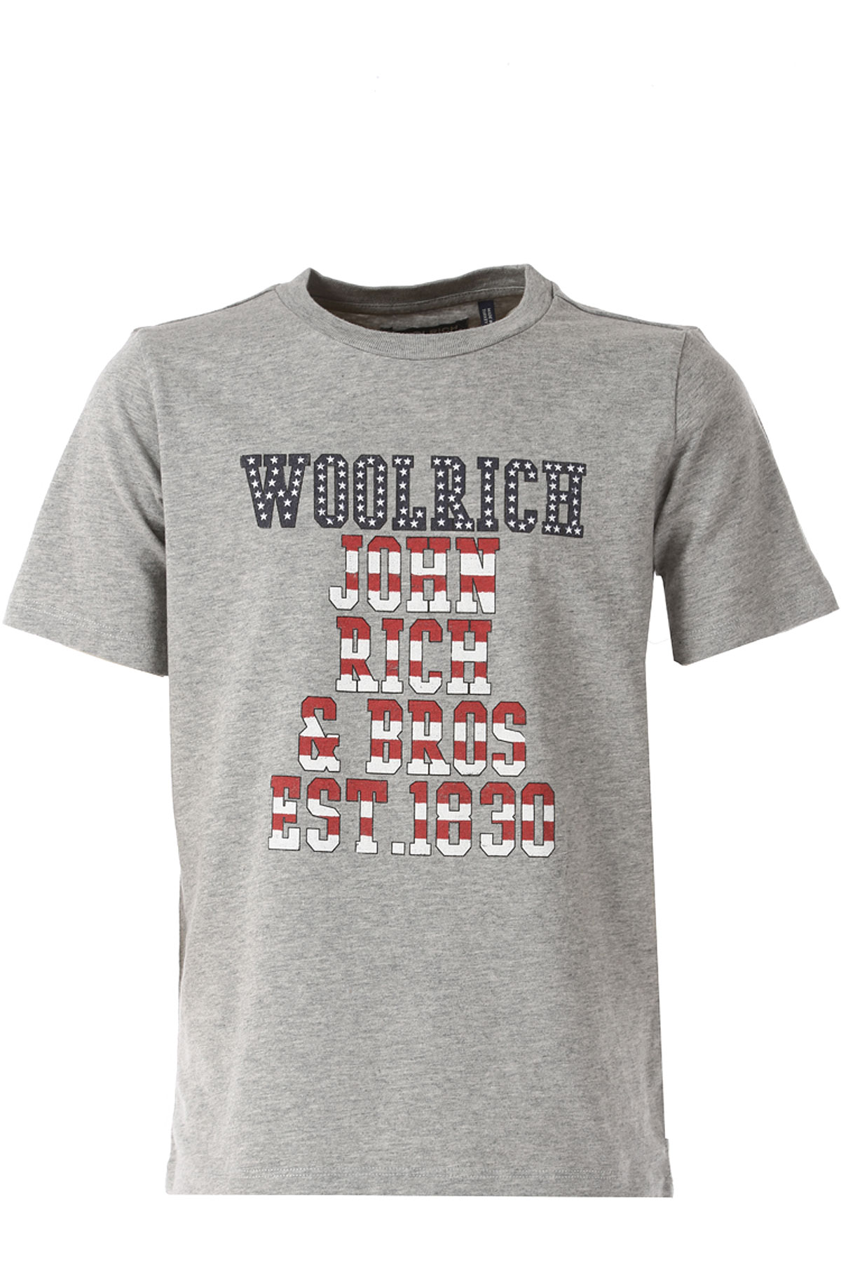 Woolrich T-Shirt Enfant pour Garçon Outlet, Gris moyen, Coton, 2017, 14Y 16Y