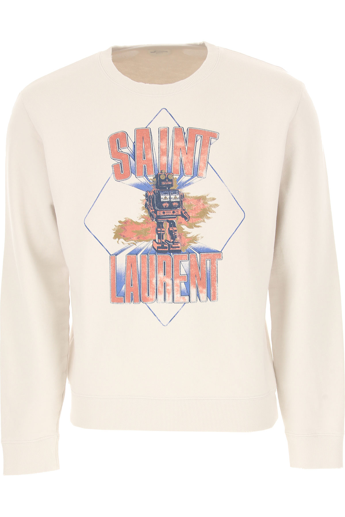 Yves Saint Laurent Sweatshirt für Herren, Kapuzenpulli, Hoodie, Sweats Günstig im Outlet Sale, Lehmfarben, Baumwolle, 2017, M XL