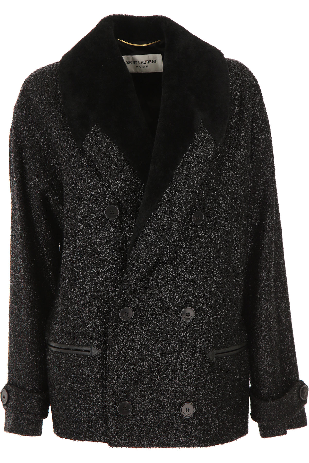 Yves Saint Laurent Jacke für Damen Günstig im Sale, Schwarz, Schurwolle, 2017, 36 38 40