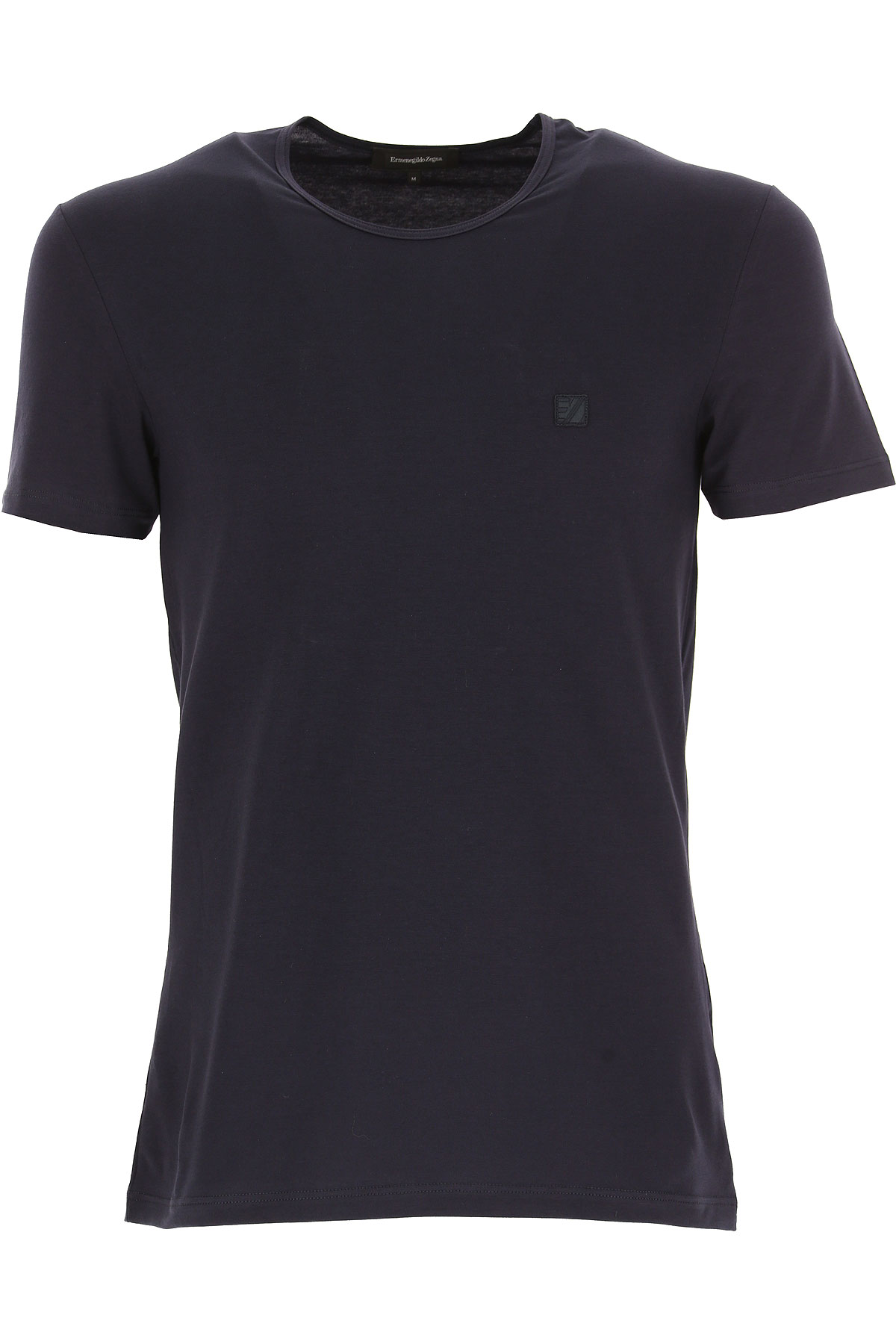 Ermenegildo Zegna T-shirt Homme , Bleu foncé, Coton, 2017, L M S XL