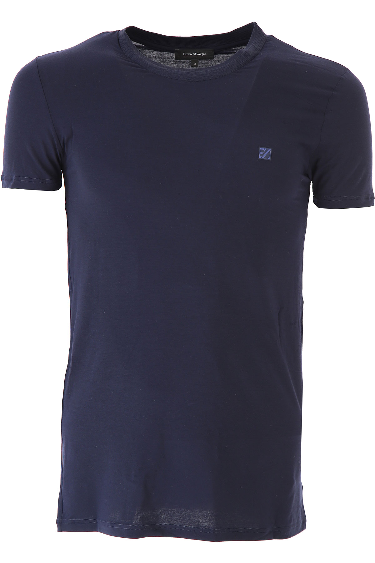 Ermenegildo Zegna T-shirt Homme , Bleu marine, Modal, 2017, M S XL